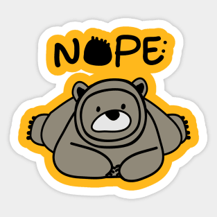 NOPE Polar Bear Sticker